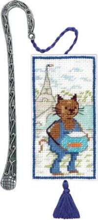 Le Bonheur des Dames Kreativset Le Bonheur des Dames Lesezeichen Kreuzstich Stickpackung "Das Gefäss", (embroidery kit by Marussia)