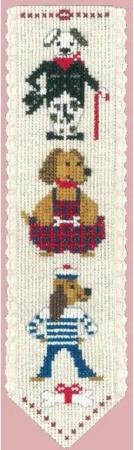 Le Bonheur des Dames Kreativset Le Bonheur des Dames Lesezeichen Kreuzstich Stickpackung "Lustige Hun, (embroidery kit by Marussia)