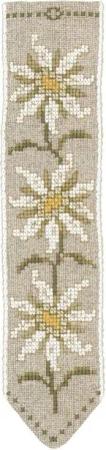 Le Bonheur des Dames Kreativset Le Bonheur des Dames Lesezeichen Kreuzstich Stickpackung "Edelweiss", (embroidery kit by Marussia)