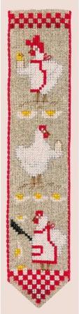Le Bonheur des Dames Kreativset Le Bonheur des Dames Lesezeichen Kreuzstich Stickpackung "Henne", Zäh, (embroidery kit by Marussia)