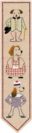 Le Bonheur des Dames Kreativset Le Bonheur des Dames Lesezeichen Freestyle Stickpackung "Hunde", Bild, (embroidery kit by Marussia)