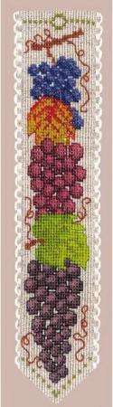 Le Bonheur des Dames Kreativset Le Bonheur des Dames Lesezeichen Kreuzstich Stickpackung "Trauben", Z, (embroidery kit by Marussia)