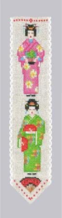 Le Bonheur des Dames Kreativset Le Bonheur des Dames Lesezeichen Kreuzstich Stickpackung "Japanisch", (embroidery kit by Marussia)