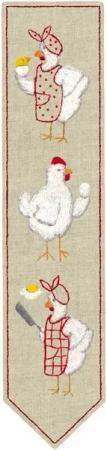Le Bonheur des Dames Kreativset Le Bonheur des Dames Lesezeichen Freestyle Stickpackung "Hühner", Bild, (embroidery kit by Marussia)