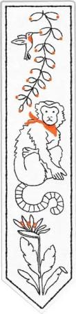 Le Bonheur des Dames Kreativset Le Bonheur des Dames Lesezeichen Freestyle Stickpackung "Affe ", Bild, (embroidery kit by Marussia)