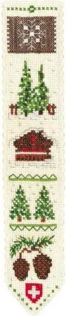 Le Bonheur des Dames Kreativset Le Bonheur des Dames Lesezeichen Kreuzstich Stickpackung "Chalet", Zä, (embroidery kit by Marussia)