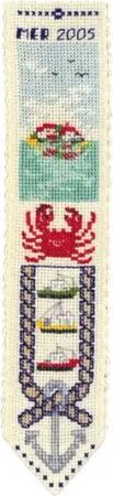 Le Bonheur des Dames Kreativset Le Bonheur des Dames Lesezeichen Kreuzstich Stickpackung "Meer", Zähl, (embroidery kit by Marussia)
