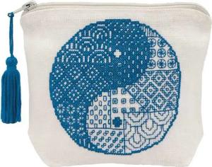 Le Bonheur des Dames Kreativset Le Bonheur des Dames Etui Kreuzstich Stickpackung "Etui Yin Und Yang", (embroidery kit by Marussia)