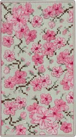 Le Bonheur des Dames Kreativset Le Bonheur des Dames Brillenetui Kreuzstich Stickpackung "Sakura", Zä, (embroidery kit by Marussia)