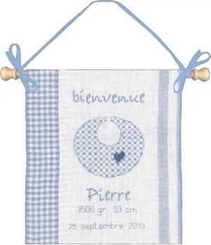 Le Bonheur des Dames Kreativset Le Bonheur des Dames Kreuzstich Stickpackung "Wandaufhänger Willkommen, (embroidery kit by Marussia)