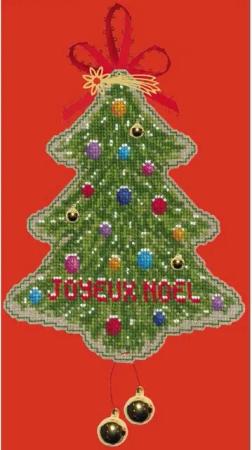 Le Bonheur des Dames Kreativset Le Bonheur des Dames Kreuzstich Stickpackung "Weihnachtsbaumdeko Froh, (embroidery kit by Marussia)