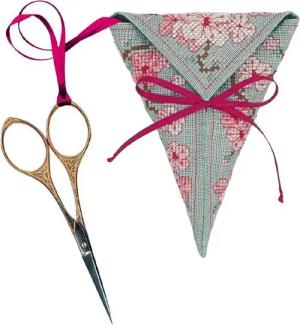 Le Bonheur des Dames Kreativset Le Bonheur des Dames Kreuzstich Stickpackung "Scherenhalter Sakura", (embroidery kit by Marussia)