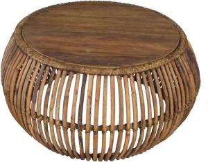 SIT Couchtisch Rattan und Teak Couchtisch - rund