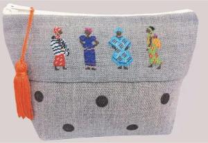 Le Bonheur des Dames Kreativset Le Bonheur des Dames Etui Petit Point Stickpackung "Afrikanischer Fal, (embroidery kit by Marussia)