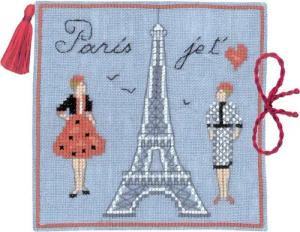 Le Bonheur des Dames Kreativset Le Bonheur des Dames Nadeletui Kreuzstich Stickpackung "Eiffeltower", (embroidery kit by Marussia)