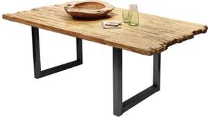 SIT Esstisch, Platte mit Bruchkante aus recyceltem Holz