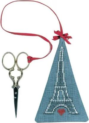 Le Bonheur des Dames Kreativset Le Bonheur des Dames Kreuzstich Stickpackung "Scherenhalter Eiffeltur, (embroidery kit by Marussia)
