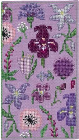 Le Bonheur des Dames Kreativset Le Bonheur des Dames Brillenetui Kreuzstich Stickpackung "Mauve", Zäh, (embroidery kit by Marussia)