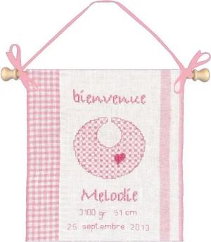 Le Bonheur des Dames Kreativset Le Bonheur des Dames Kreuzstich Stickpackung "Wandaufhänger Willkommen, (embroidery kit by Marussia)