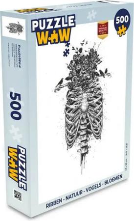 MuchoWow Puzzle Rippen - Natur - Vögel - Blumen, 500 Puzzleteile, Foto-Puzzle, Bilderrätsel, Puzzlespiele, Spielzeug