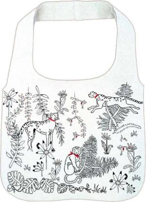 Le Bonheur des Dames Kreativset Le Bonheur des Dames Tasche Freestyle-Stickerei Stickpackung "Dschung, (embroidery kit by Marussia)