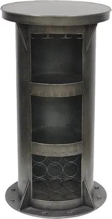 HTI-Line Bartisch Bartisch Steampunk (Stück, 1-St., 1 Bartisch), Stehtisch mit Weinregal Gläserhalter