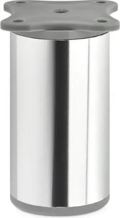 SO-TECH® Möbelfuß 4 Stück Echo 80 mm (10 mm) Ø 40 mm Chrom poliert, höhenverstellbare Stützfüße aus Aluminium