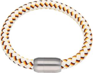 Jacques Charrel Armband "weiß, geflochten, in Deutschland-Optik mit Magnetverschluß"