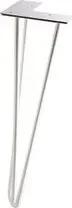 Hettich Tischbein Hettich Hairpin 40 x 12 x 12 cm weiß -1 Stück