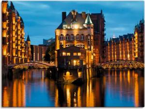 Artland Wandbild "Teil der alten Speicherstadt in Hamburg", Deutschland, (1 St.), als Leinwandbild, Poster, Wandaufkleber in verschied. Größen