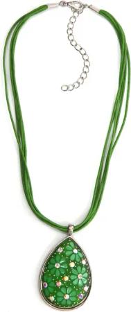 Allgäu Rebell Kette mit Anhänger "Henrike", mit schimmernden Glassteinen