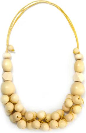 COLLEZIONE ALESSANDRO Kette mit Anhänger "Bea", mit unterschiedlichen Holzperlen