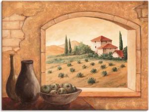 Artland Wandbild "Toskana", Fensterblick, (1 St.), als Alubild, Outdoorbild, Leinwandbild, Poster in verschied. Größen