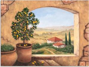 Artland Wandbild "Fenster in der Toskana", Fensterblick, (1 St.), als Alubild, Outdoorbild, Leinwandbild, Poster, Wandaufkleber