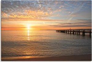 Artland Wandbild "Früh morgens an der Ostsee", Bilder vom Sonnenuntergang & -aufgang, (1 St.), als Alubild, Outdoorbild, Leinwandbild, Poster, Wandaufkleber