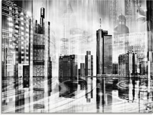 Artland Glasbild "Frankfurt Skyline Collage 01", Deutschland, (1 St.), in verschiedenen Größen
