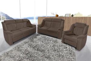 sit&more Polstergarnitur "Basel", Set, bestehend aus 3-Sitzer + 2-Sitzer + Sessel