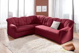 DOMO collection Ecksofa "Papenburg B/T/H: 242/190/84 cm L-Form", wahlweise mit Bettfunktion, Langer Schenkel links oder rechts