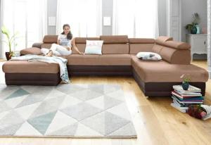 sit&more Wohnlandschaft "Xenia U-Form", wahlweise mit Bettfunktion