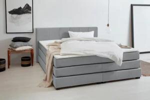 OTTO products Boxspringbett "Peetu", Taschenfederkern-Matratze, in 4 Breiten und 4 Farben, incl. Topper