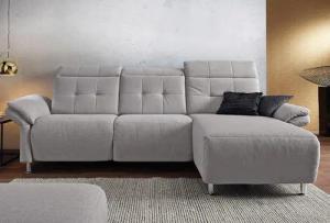 Places of Style Ecksofa "Manhattan L-Form", 2 Sitze mit elektrischer Relaxfunktion, verstellbare Armlehnen