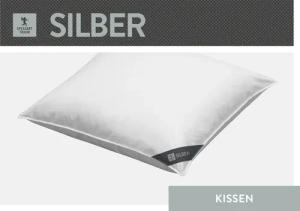 SPESSARTTRAUM Federkissen "Silber", Füllung: 30% Daunen, 70% Federn, Bezug: 100% Baumwolle, (1 St.), hergestellt in Deutschland, allergikerfreundlich