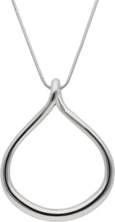 Jacques Charrel Kette mit Anhänger "geschwungen, Edelstahl"