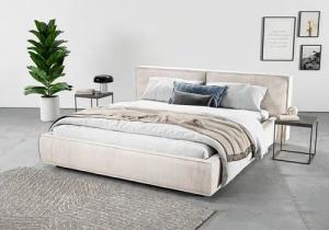INOSIGN Polsterbett "Adrina mit Biesenoptik, Feincord und Luxus-Microfaser", bis 280kg, auch in Überlänge 220 cm, 4 Breiten bis 200cm