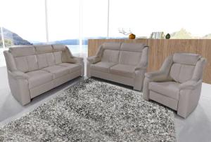 sit&more Polstergarnitur "Basel", Set, bestehend aus 3-Sitzer + 2-Sitzer + Sessel