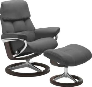 Stressless Hocker "Ruby", mit Signature Base, Gestell Eiche, Wenge, Braun & Schwarz