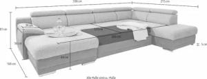 sit&more Wohnlandschaft "Xenia U-Form", wahlweise mit Bettfunktion