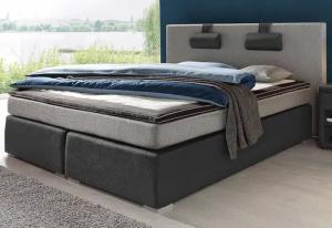 ATLANTIC home collection Boxspringbett "Rick", mit Bonnell-Federkernmatratze, inkl. Topper