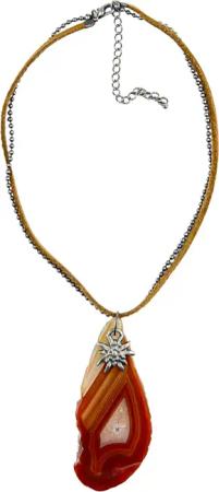 Allgäu Rebell Kette mit Anhänger "Gretl", mit Edelweiß