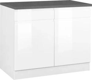 KOCHSTATION Unterschrank "KS-Virginia", 100 cm breit, mit 2 Türen und 2 Schubkästen